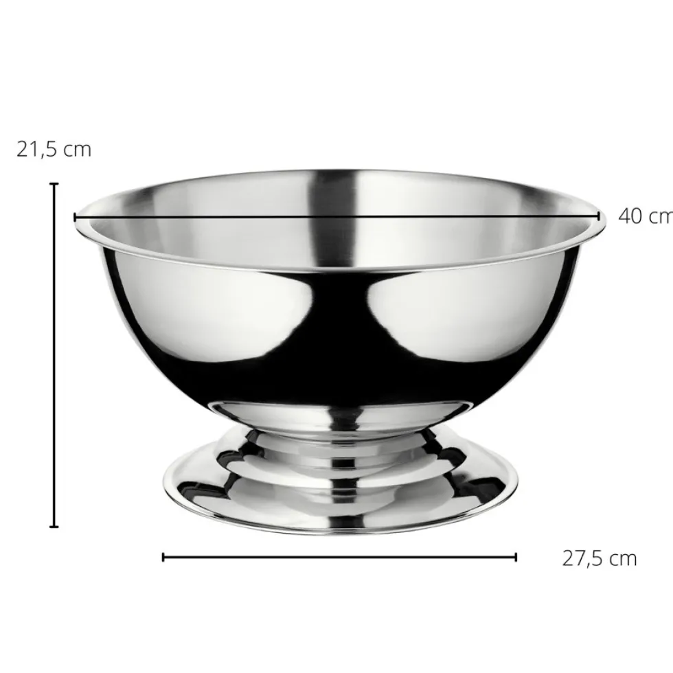 Champagnerkühler Edelstahl CARA Edzard Höhe 21 cm glatt