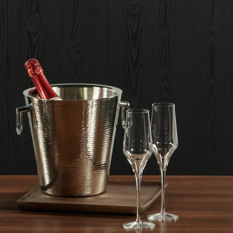 Champagnerkühler JOMI Kaheku gehämmert H 23 cm