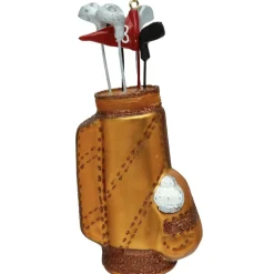 Christbaumschmuck Golftasche braun 14 cm