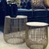 Couchtisch | Beistelltisch CAGE gold 2er-Set