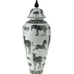 Deckelvase Zebra Werner Voß Höhe 34 cm