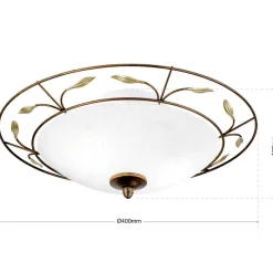 Deckenleuchte rund 40 cm ANDRIA gold antik