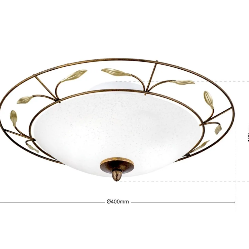 Deckenleuchte rund 40 cm ANDRIA gold antik