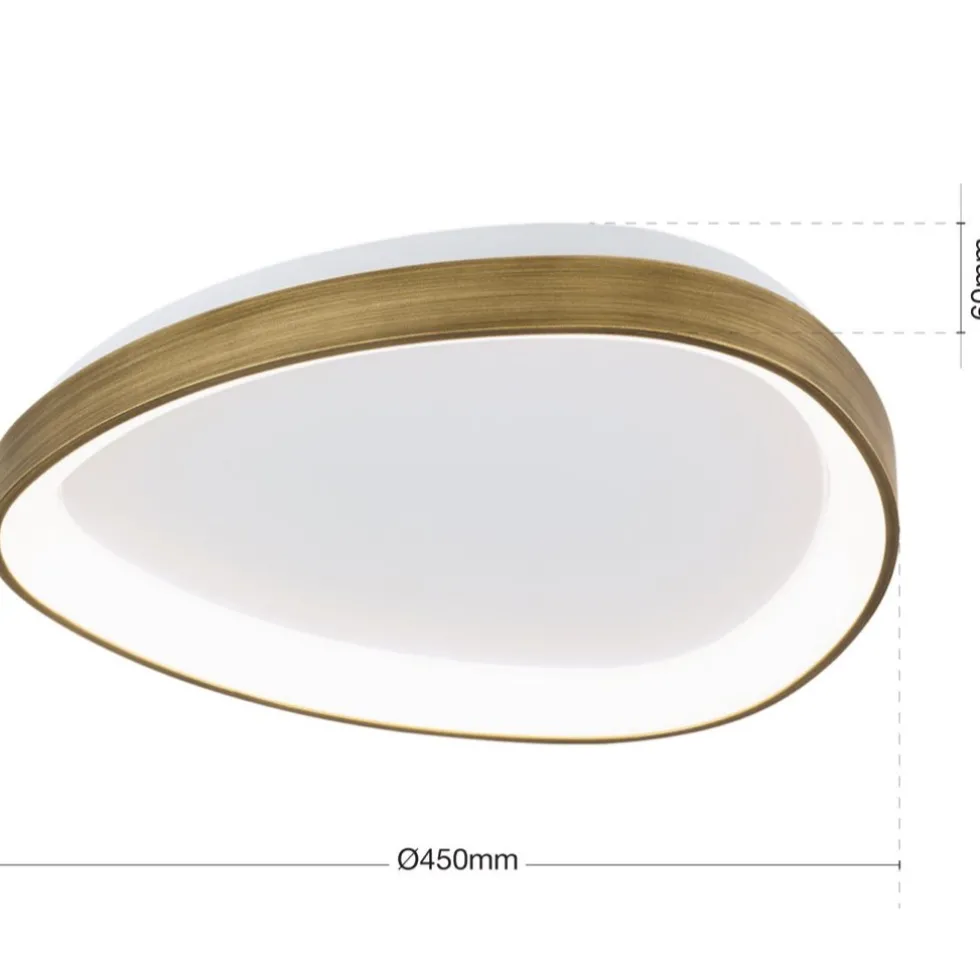 Deckenleuchte rund 45 cm CLÉA messing antik