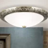 Deckenleuchte rund 38 cm PHILOMENA messing antik