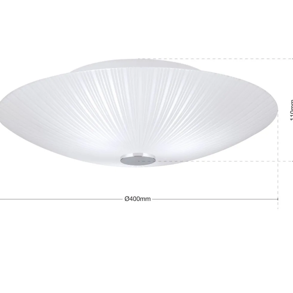 Deckenleuchte rund weiß Elina 40 cm
