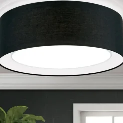 Deckenleuchte schwarz rund Mara 50 cm