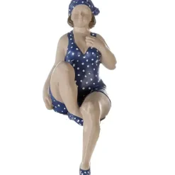 Deko Figur Becky blau Casablanca Höhe 13 cm