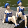 Deko Figur Becky und Polly 2er Set blau Casablanca