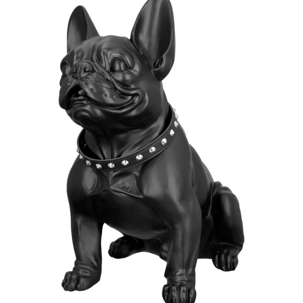 Dekofigur Bulldogge schwarz Höhe 41 cm