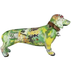 Dekofigur Dackel Street Art Breite 34 cm