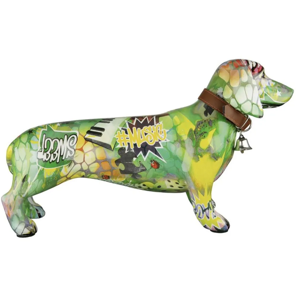 Dekofigur Dackel Street Art Breite 34 cm