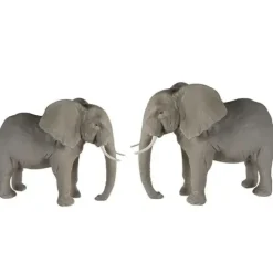 Deko Figur Elefant Keramik Casablanca grau