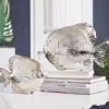 Deko Figur Fisch stehend silberfarben Länge 26 cm