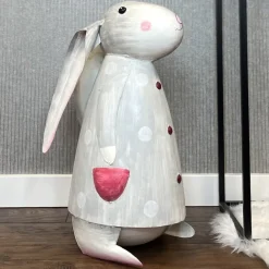 Dekofigur Hase Betty grau Pape Kunstgewerbe Höhe 53 cm