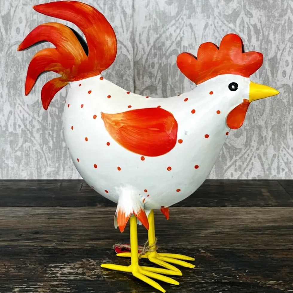 Deko Figur Henne Marie stehend Pape Kunstgewerbe Höhe 34 cm