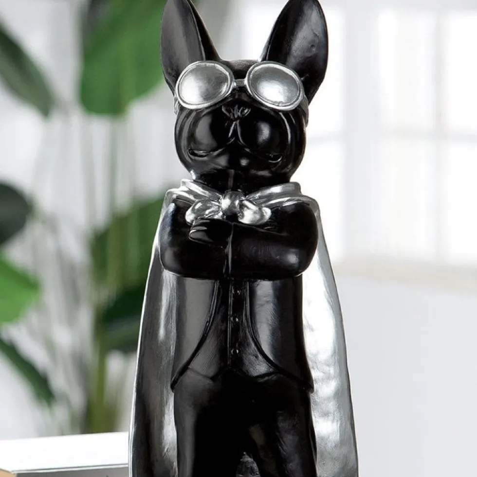 Dekofigur Hero Dog schwarz Casablanca Höhe 33 cm