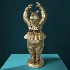 Deko Figur Hippo Ballerina gold Werner Voß
