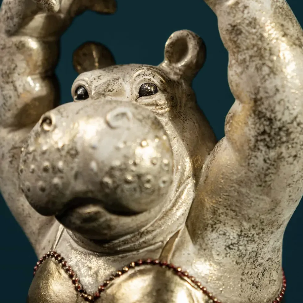 Deko Figur Hippo Ballerina gold Werner Voß
