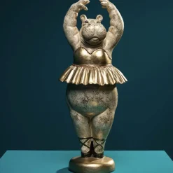 Deko Figur Hippo Ballerina gold Werner Voß