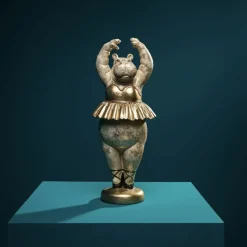 Deko Figur Hippo Ballerina gold Werner Voß