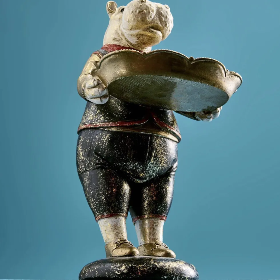 Deko Figur Hippo Bruce mit Schale Werner Voß Höhe 29 cm