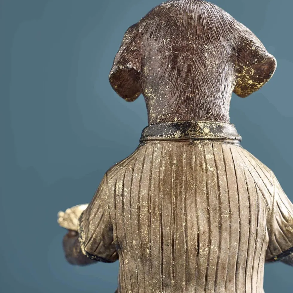 Deko Figur Hund mit Fliege Kartenhalter Werner Voß Höhe 28 cm