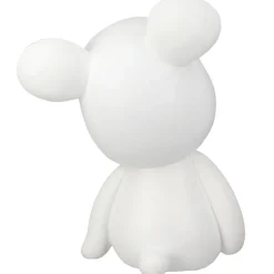 Deko Figur Kantenhocker Bär Bruno weiß gold Höhe 22 cm