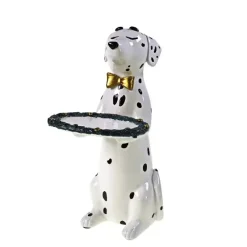 Deko-Figur Kartenhalter Dalmatiner mit Schale Höhe 28 cm