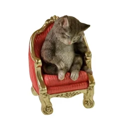 Deko Figur Katze auf Sessel Werner Voß Höhe 20 cm