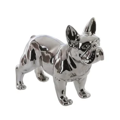 Dekofigur Keramik Bulli silber Casablanca Höhe 29 cm