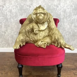 Dekofigur Orang-Utan gold Bill Werner Voß Höhe 53 cm