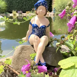 Deko Figur Polly blau Casablanca