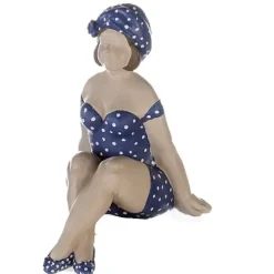 Deko Figur Polly blau Casablanca