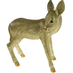 Dekofigur Reh gold Bami Werner Voß Höhe 37 cm