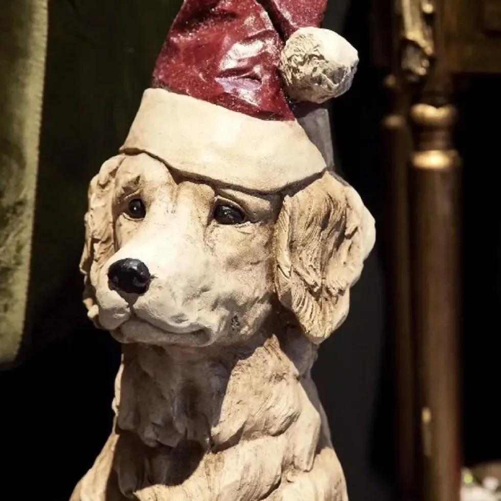 Deko Figur Santa Dog Werner Voß Höhe 67 cm