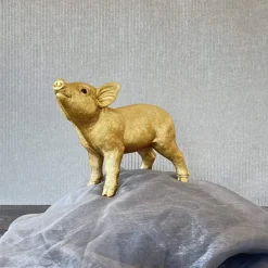 Deko Figur Schwein gold Werner Voß Höhe 25 cm