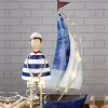 Deko Figur Segelboot Deko Metall LED Höhe 60 cm