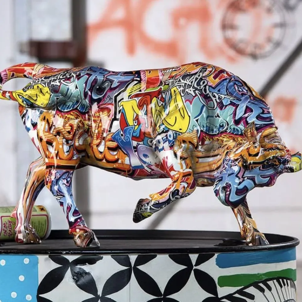 Dekofigur Stier Philo Street Art Breite 52 cm