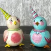 Deko Figur Vogel 2er Set Pape Kunstgewerbe Höhe 18 cm
