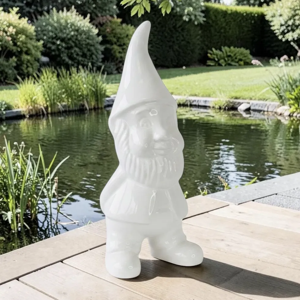 Deko-Figur Zwerg weiß Grindol Kaheku Höhe 37 cm