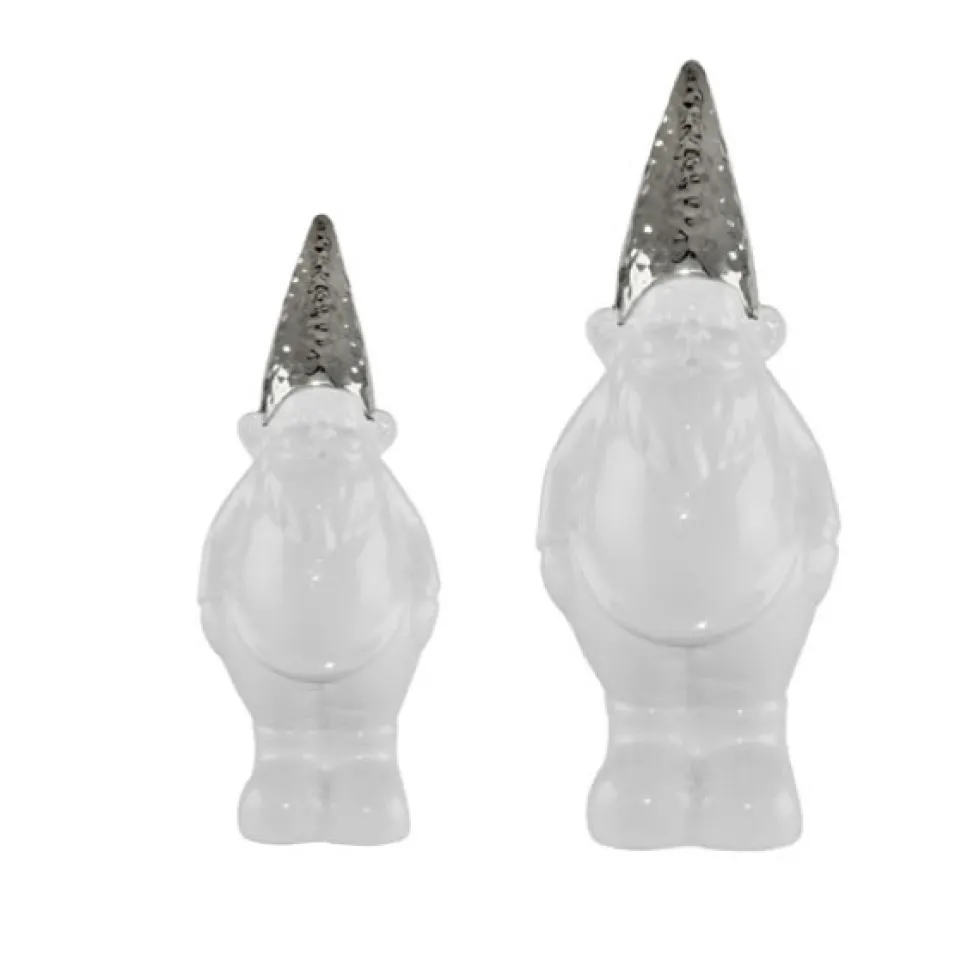 Deko-Figur Zwerg weiß silber Xora Kaheku
