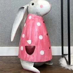 Deko Hase Betty pink Pape Kunstgewerbe Höhe 53 cm