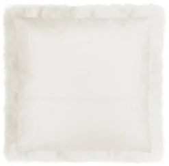 Dekokissen CASHMERE Magma weiß 40×40 cm Echtfell