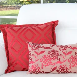 Dekokissen EDEN MATICO cranberry mit Stehsaum 50×50