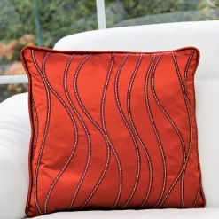 Dekokissen ORCHESTRA CRESCENDO mit Keder orange 50×50 cm