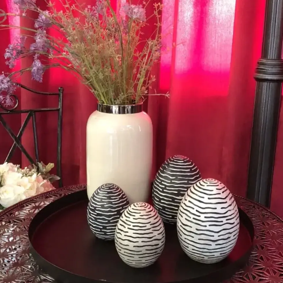 Deko Ostereier Verdu 2er Set Kaheku H 10 cm