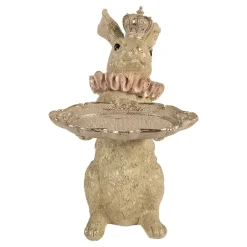Deko Osterhase Clayre & Eef Prinzessin LILLY mit Schale Höhe 33 cm