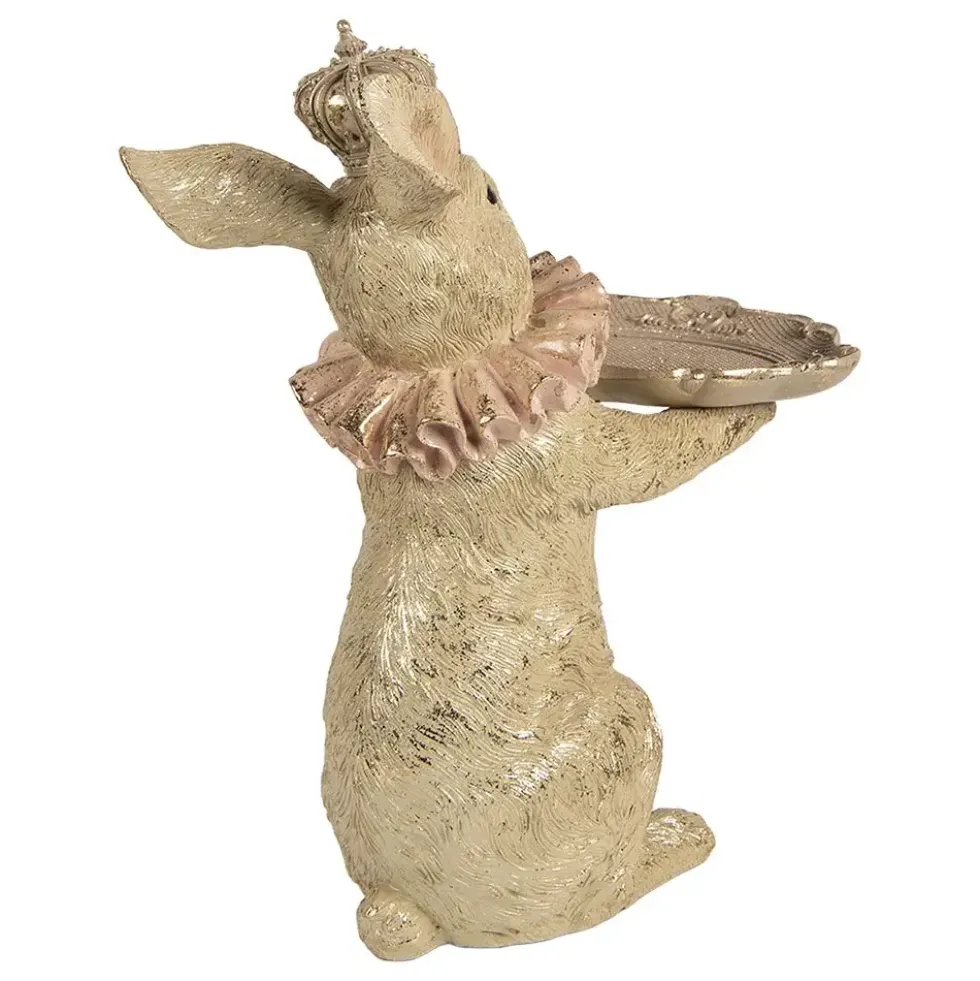 Deko Osterhase Clayre & Eef Prinzessin LILLY mit Schale Höhe 33 cm