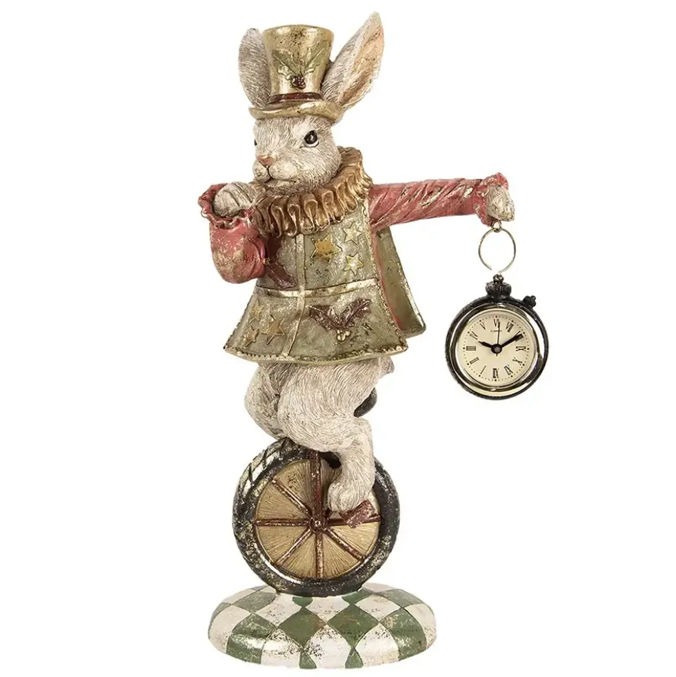 Deko Osterhase Eddie auf Einrad Clayre & Eef Höhe 33 cm